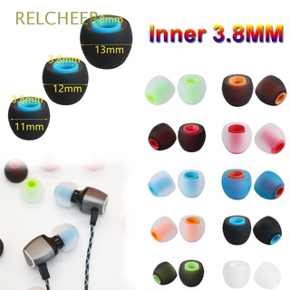 12pzas 3.8mm De goma De repuesto suave De colores universales para audífonos De silicona/puntas De oreja/Multicolor