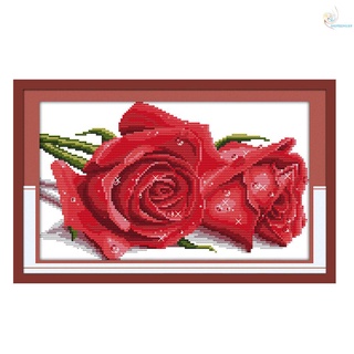 S.p Kit De Bordado De punto Cruz cuenta atrás hecha a mano Diy 14ct hermosas Rosas