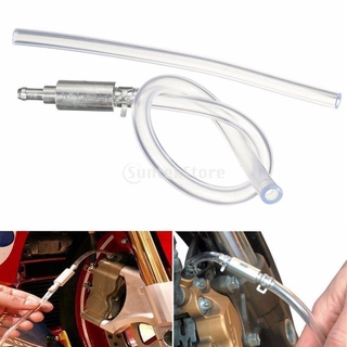 Motocicleta embrague freno purgador manguera de una vía válvula tubo sangrado Kit de herramientas (1)