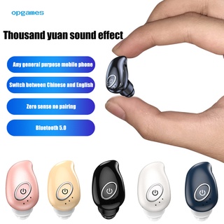 opgames mini bluetooth 5.0 reducción de ruido manos libres in-ear auriculares inalámbricos
