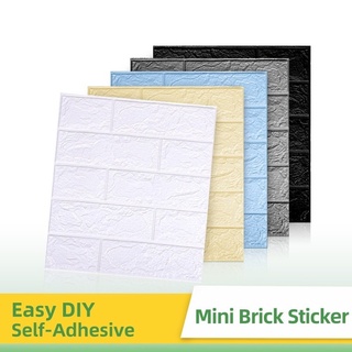 Factory direct sales Self-Adhesive Foam Wallpaper Wall Sticker Waterproof 3D Wallpapers Brick For Kitchen Kids Room Living Room 35*30cm anti-collision for children (1)