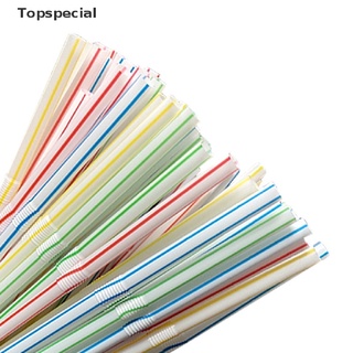[Topspecial] Plastic Drinking Straws 8 Inches Long Multi Colored Rainbow Straw MultiColor .