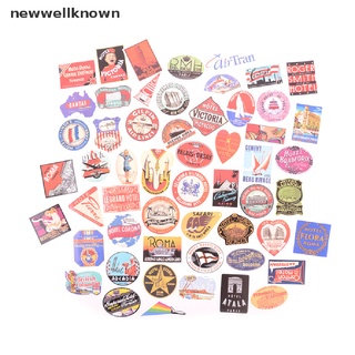 Nuevowellknown 55 piezas calcomanías con logo retro Para viaje/Hotel/equipaje impermeable
