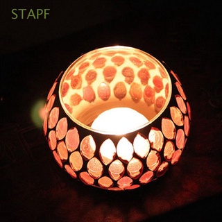 stapf european candelabro mosaico tarro de vela titular de la luz de té centro de mesa de vidrio estilo marroquí votivo decoración del hogar