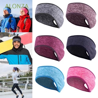 ALONZA Fleece Ear Warmer Men Ponytail Headband Winter Sweatband Women Hair Accessories Cycling Skiing Outdoor Fitness Headscarf/Multicolor