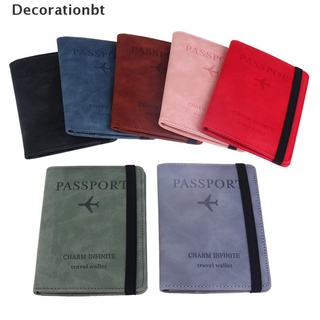 (decorationbt) mujeres hombres vintage negocios pasaporte cubre titular multifunción banco tarjeta caso en venta (3)