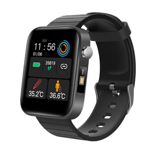 t68 smart watch pantalla táctil completa medición de temperatura corporal impermeable 1.54 pulgadas frecuencia cardíaca monitor de presión arterial pulsera deportiva para exteriores