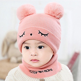 [EFE] recién nacido niños bebé niño niña pompón sombrero invierno caliente punto ganchillo gorro gorro bufanda (5)
