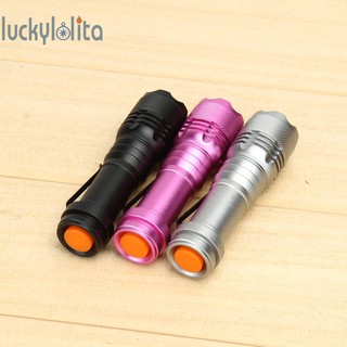 Luckylolita 3 modos 5000LM CREE Q5 AA/14500 linterna LED Zoomable Super brillante antorcha