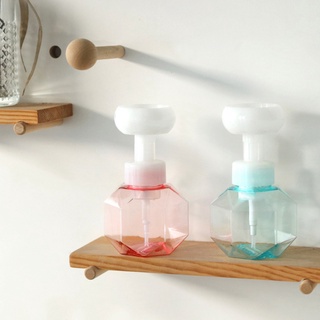 dispensador de jabón líquido en forma de flor de espuma de espuma bomba vacía botella de plástico transparente botella de gel de ducha bomba de espuma botella (3)
