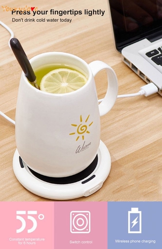 55 ° calentador de taza almohadilla USB temperatura constante calentador de leche-youmy