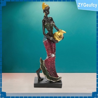 figura africana mujeres escultura arte pieza para oficina libro decoración de mesa
