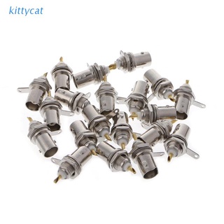 kitty 20 piezas bnc hembra conectores panel chasis montaje monitor accesorios (1)