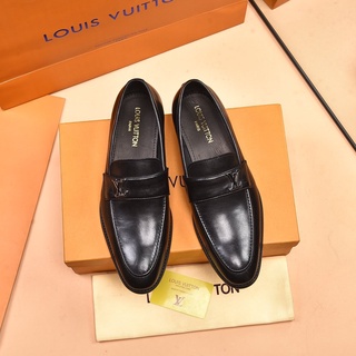 Original 2021 LV Louis Vuitton Hombres Cuero Negro Mocasines Zapatos Eur Tamaño : 38-44 001708