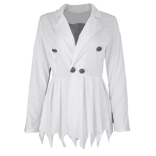 ✲Em☆Mujer doble botonadura Trench vestido abrigo, solapa manga larga túnicas vestidos Outwear