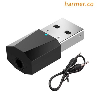 HAR2 Receptor Estéreo De Audio compatible Con Bluetooth Inalámbrico USB De 3.5 Mm Para Coche AUX