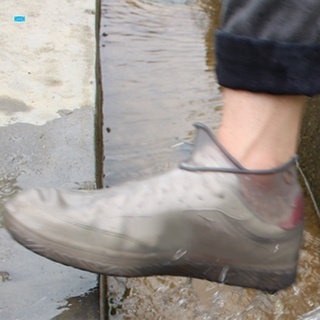 Zapatos de silicona reutilizables impermeables cubiertas de zapatos de lluvia botas antideslizantes (6)