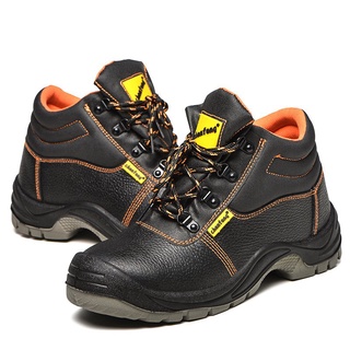 S MALL zapatos de seguridad de alta calidad de microfibra zapatos de cuero de los hombres de alta parte superior del trabajo zapatos de protección aYWL (6)