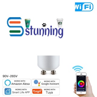 hub Tuya WiFi Smart LED GU10 Bombillas RGBW C + W Blanco 5W Lámparas Regulables Life/Mando A Distancia Funcionan Con Alexa Google home dshthj