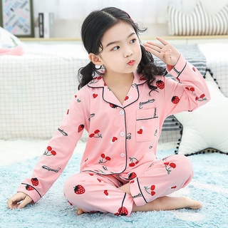 Pijamas infantiles primavera y otoño peinado de algodón para hombre y mujer niños pequeños chinos pequeños bebés caricaturas de dibujos animados cárdigan ropa de casa linda (5)