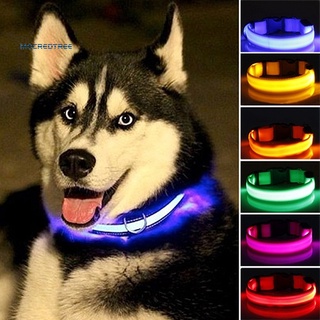 [Suministros Para Mascotas] Cachorro Perro Gato Noche Seguridad Intermitente Luz LED Luminosa Collar Ajustable