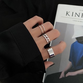 3 unids/set coreano vintage dedo anillos conjunto ins moda punk nudillo anillo para hombre mujeres hiphop joyería