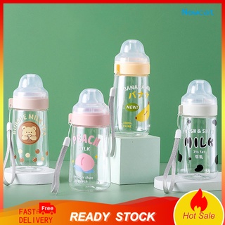 <NEWCAT> Botella de agua ecológica a prueba de polvo de plástico para alimentación de bebé botella de leche para dormitorio