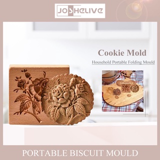 Cookie Mould Portable Household Wooden Biscuit Mould AQUIVER