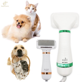 2 en 1 portátil mascota perro secador de pelo perro secador y peine cepillo mascota gato pelo peine perro pelo soplador bajo ruido (1)
