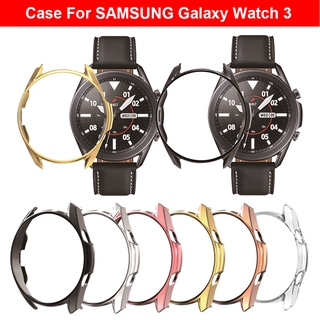 funda protectora para samsung galaxy watch 3 45 41 mm cubierta de reloj duro pc funda protectora hueco marco shell