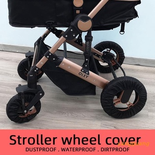 yang 2pcs cochecito de bebé cubierta de rueda a prueba de polvo protector de neumáticos bebé cochecito de bebé rueda anti-sucio oxford caso de tela accesorios