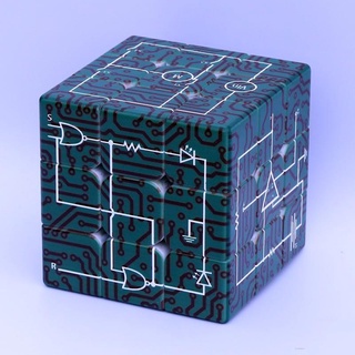 Cubo de velocidad 3x3x3 cubo mágico rompecabezas impresión UV circuito diagrama física estudio rompecabezas cubo juguetes educativos