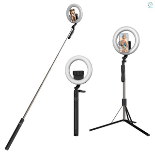 R 8 pulgadas Selfie LED anillo de luz con trípode soporte de teléfono BT remoto para maquillaje fotografía Vlogging transmisión en vivo (160c