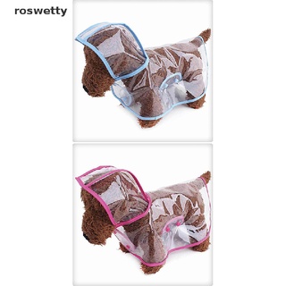 roswetty impermeable perro impermeable con capucha transparente mascota perro impermeable ropa para mascotas co