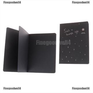 Finegoodwell4 Black Paper Sketch Book Diary Soft Cover For Drawing Painting School Supplies Brilliant