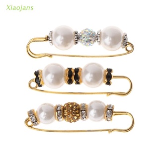 XJS - broche de perlas mixtas para mujer, hombre, joyería Vintage, Corsage, diamantes de imitación