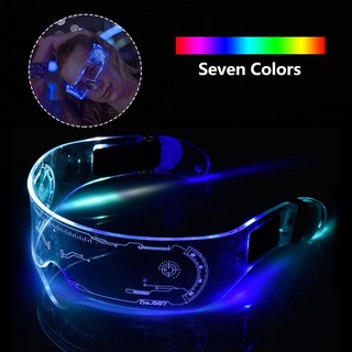 Lentes LED coloridos luminosos con visera electrónica (3)