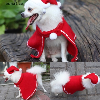 [buna1] conjunto de sombreros de navidad para perro, abrigo de perro, capa de perro, ropa para cachorros [co]