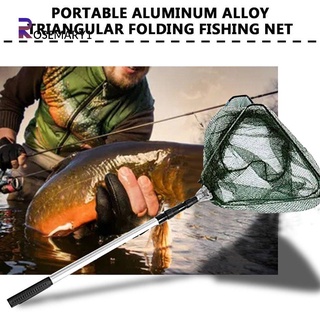 Portátil de aleación de aluminio triángulo plegable redes de pesca con mosca pesca de mano (2)