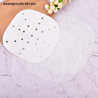 Eseayoubrztcwc 100Sheets Air Fryer Liners Perforated Baking Paper Pans Non-Stick Steaming Paper CO