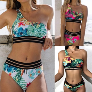 Neiyiya❀ Fashion Women Printed Bikini Push-Up Padded Swimwear Swimsuit Beachwear Set SHEIN