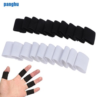 [pang] 10 piezas de manga de dedo para deportes baloncesto soporte elástico Protector de apoyo [br]