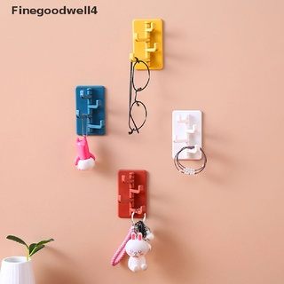 finegoodwell4 gancho adhesivo giratorio creativo nórdico adhesivo gancho de baño cocina pared gancho brillante
