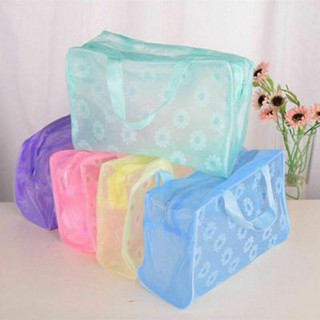 Lesidun - bolsa de cosméticos transparente de PVC impermeable para maquillaje, inodoro, diseño para mujeres