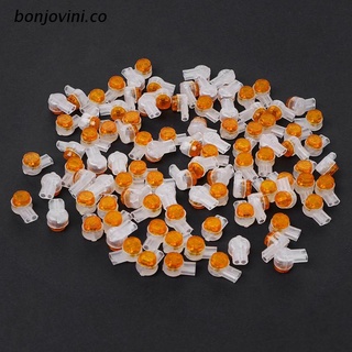 bo.co 100Pcs UY2 K2 Connector Grease Filling Butt Wire Line Terminal Connector