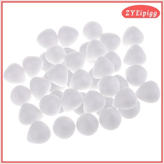 Pack of 40, Modelling Polystyrene Styrofoam Drops Foam Ball Solid White Craft Balls Floral Decoration Balls for Wedding Household School Projects DIY
