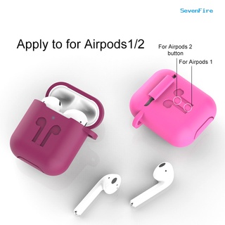 SevenFire Shockproof Soft Silicone Anti-slip Protector Case Cover for AirPods 1/2