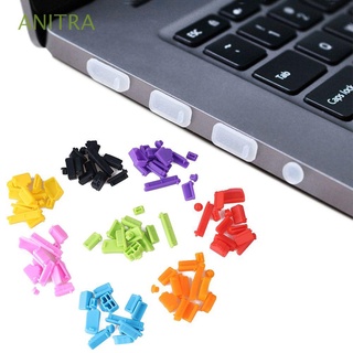 ANITRA 13Pcs/Set Anti-Dust Plug Protective Interface Cover Dust Stopper Computer Accessories Silicone For Laptop PC Tablet HDMI USB Port RJ45 Dustproof Cover/Multicolor