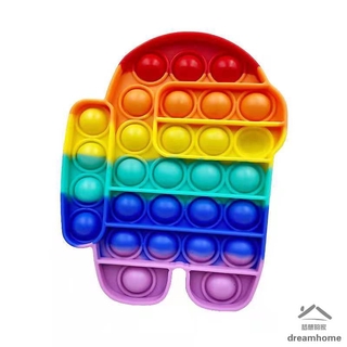 nuevo arco iris entre nosotros push pops burbuja juguete anti-estrés pop it fidget juguetes
