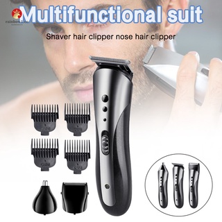 Electric Beard Shaver for Men Multifunctional Hair Clipper Set Nose Shaving Washable Hair Trimmer